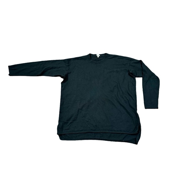C.T. PLAGE Cotton Cashmere Goat Crewneck Boxy Pullover Sweater Black Sz:40 Japan - Picture 1 of 10